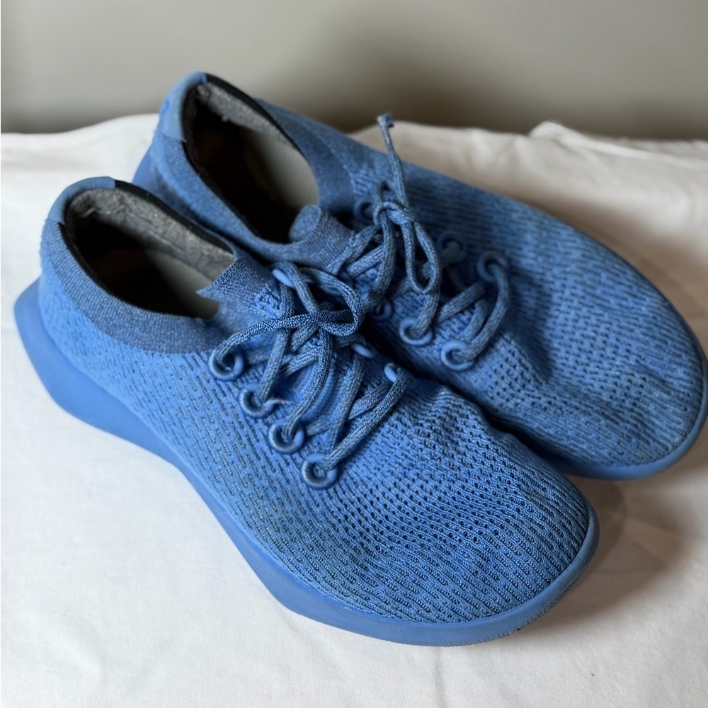 Allbirds Size 11 Wool Dasher Mizzle ReRun Knit Mesh Blue Athletic Shoes